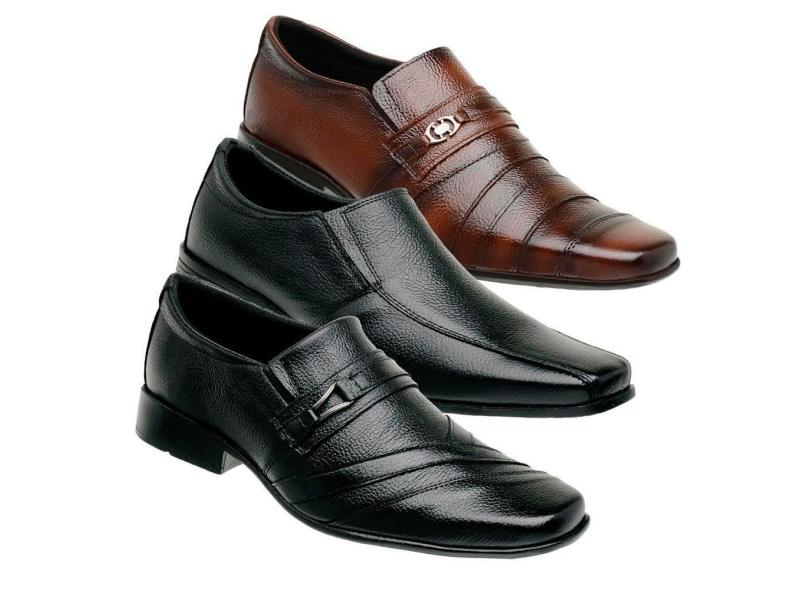 Sapato Masculino Macio Couro Air Bag Democrata Air 448027 - Sapattu Mania