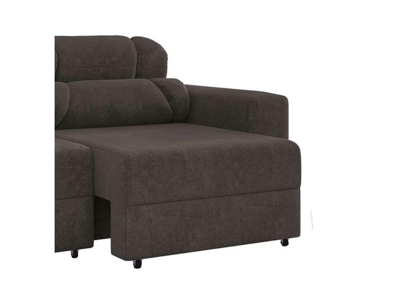 Sofá 3 lugares Reclinável Retrátil Suede Zenit Linoforte