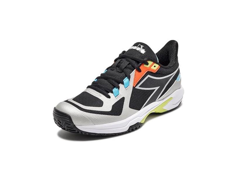 Diadora Tênis masculino Trofeo 2 All Ground Pickleball (Blavk