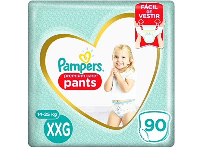 Fralda de Vestir Pampers Premium Care Pants XXG 90 Und 14 - 25kg