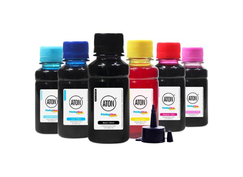 Kit 6 Tintas Para Epson L810 | L-810 Ecotank Cmyk Aton Corante 100ml ...