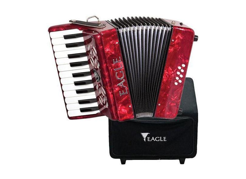 Acordeon Eagle 8 Baixos 22 Teclas + Bag Extra Luxo Ega8b