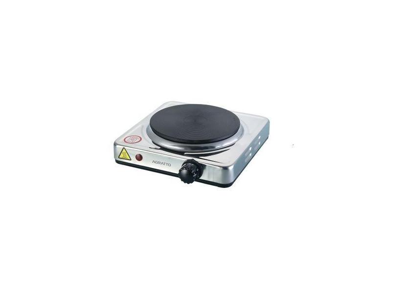 Fogao eletrico de mesa de inox 220v 1500w agratto um prato, 220V