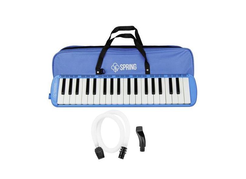 Escaleta Piânica Azul 37 Teclas Brancas + Capa Sg-37 Spring
