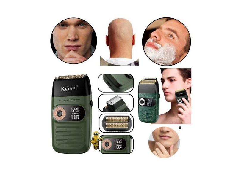 Aparelho Barbeador Shaver  Eletrico Sem Fio Executivo Versão Camuflada