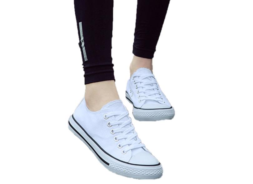 Sapatos de lona baixa para casal Sapatos de estudante Coreano