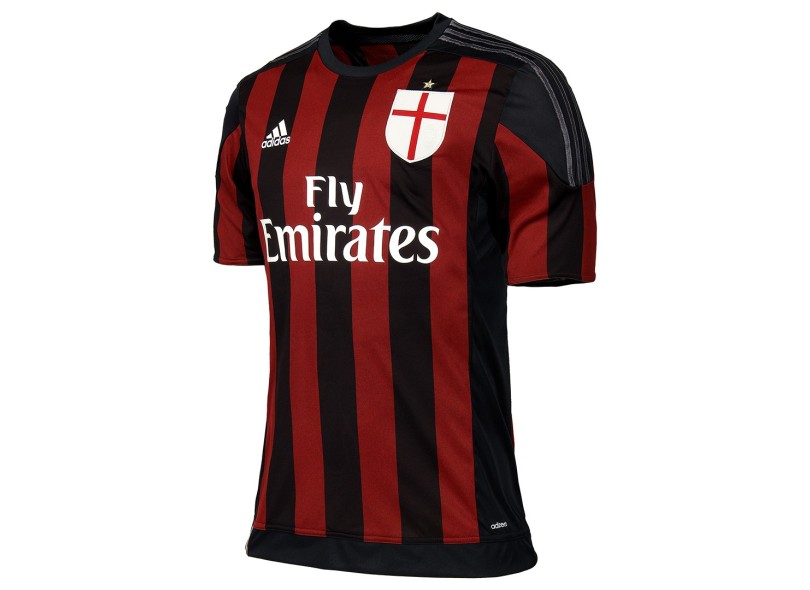 Camisa Torcedor Milan I 2015/16 com Número Adidas