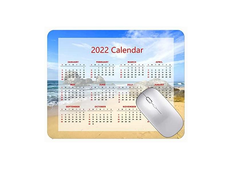 Mouse pad para jogos com design especial de 2022, mouse pad tropical para escritório com pedras do mar e praia