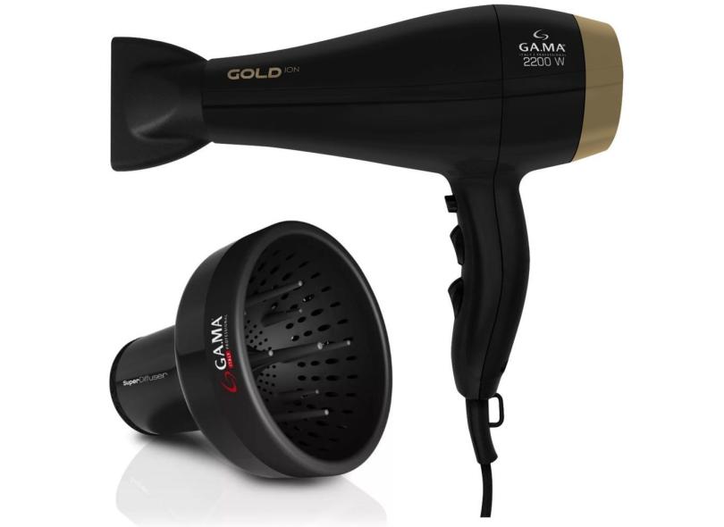 Kit gama - secador gold ion 2200W 220V + difusor de ar universal