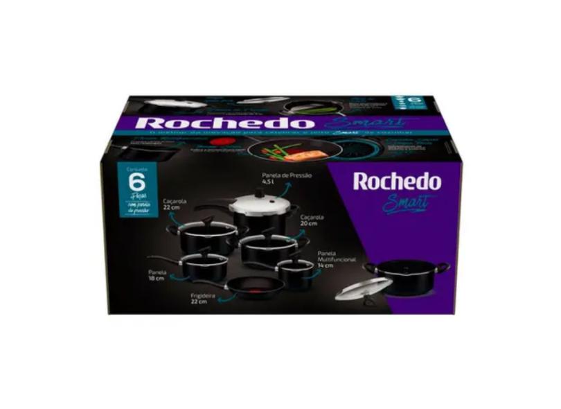 Conjunto de Panelas 6 peça(s) Rochedo Smart