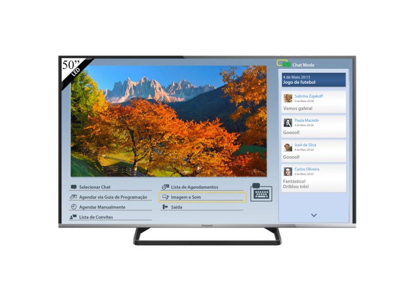 TV LED 50" Smart TV Panasonic Viera Full HD 2 HDMI TC-50AS600B