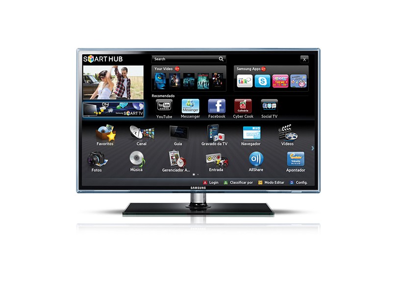 TV Samsung 40" LED 3D Smart TV UN40D6500VGXZD