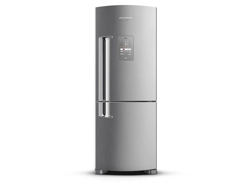 Geladeira Brastemp Ative! BRE50N Frost Free Inverse 422 Litros cor Inox