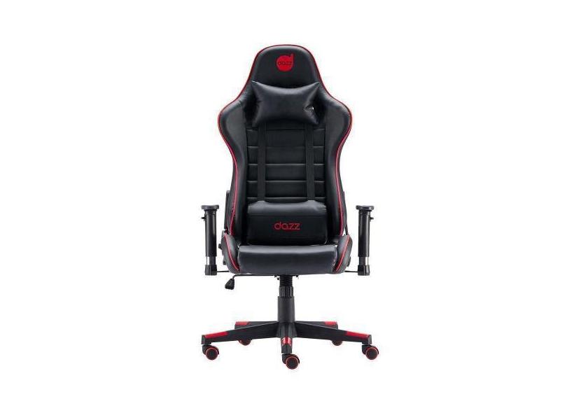 Cadeira Gamer Dz Prime X V2 Preto E Vermelho Com Almofada - Dazz