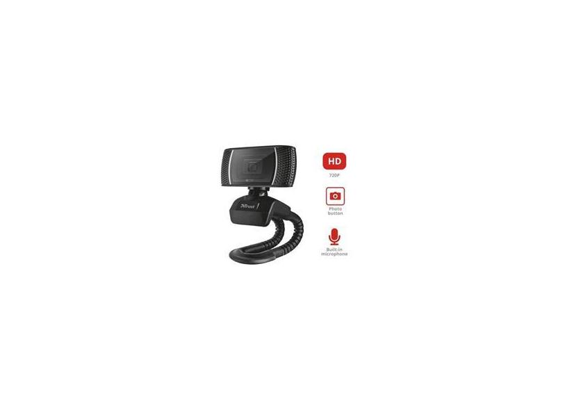 Webcam HD 720p Microfone Integrado Trino Trust