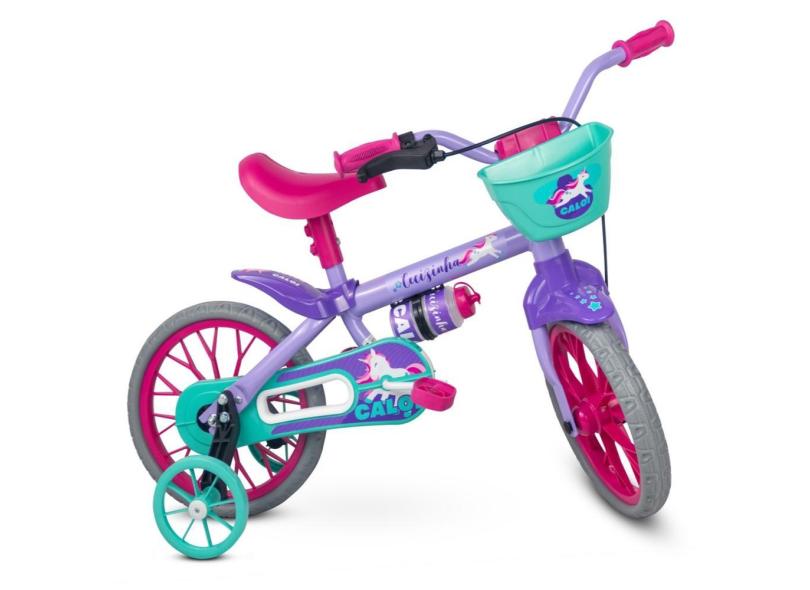 Bicicleta Infantil Nathor Aro12 Cecizinha Caloi c/ Rodinhas