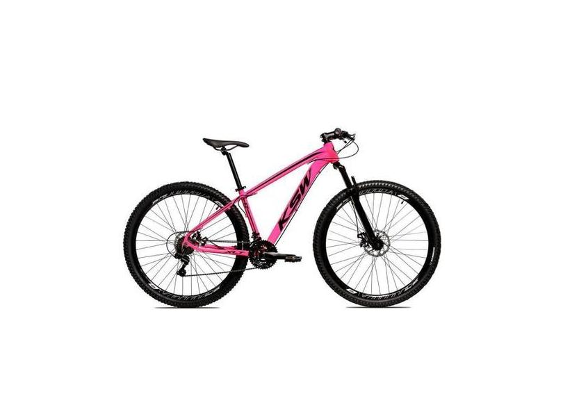 Bicicleta Aro 29 Ksw 27 Marchas Shimano, Freio Hidraulico/k7, Rosa, Pr