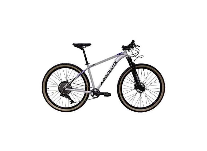 Bicicleta Aro 29 Bike Mtb Absolute Nero IV 12 Marchas Suspensão Com Trava no Guidão (Branco, 17)