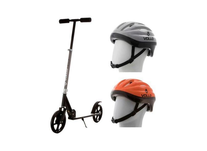 Patinete Dobrável Regulável Urbano Vollo Vsp100 + Capacete