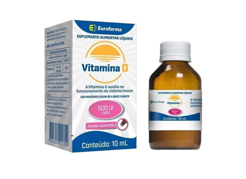 Vitamina D 500Oui Solução Eurofarma 10Ml