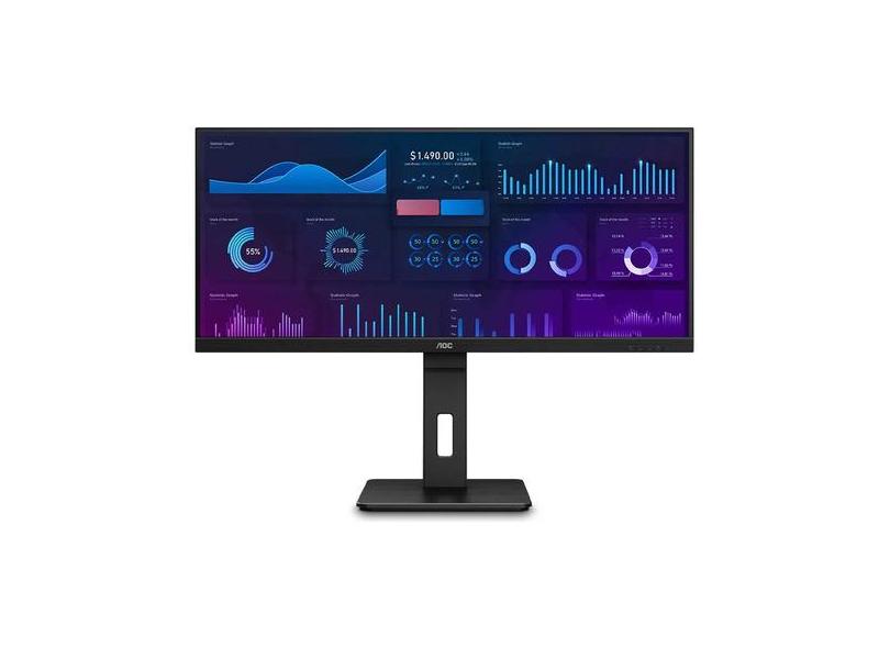 Monitor Aoc 34 Ultrawide Led Ips 4ms 75hz Ajuste De Altura DP Q34P2