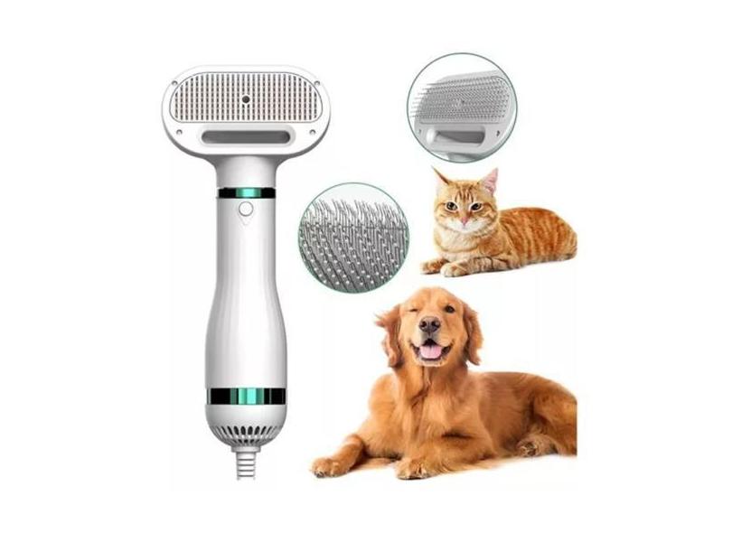 Escova Secadora Pet - Seca Remove Pelos Cachorro Coelho Gato 110V - Pe
