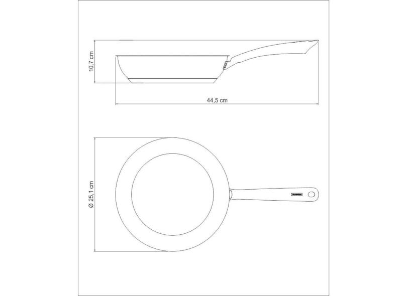 Frigideira Tramontina Para Fogão De Indução 24Cm Inox Una