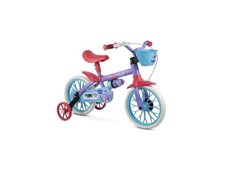 Bicicleta Infantil Feminina Stitch 3 A 5 Anos Bike Aro 12 Nathor