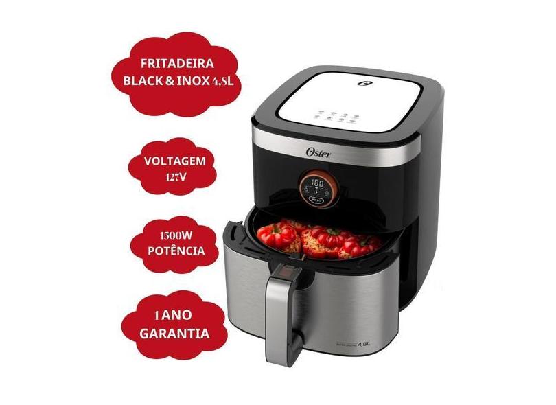 Air Fryer 4,8 Litros 1500W Potente 127V Revestimento - Oster