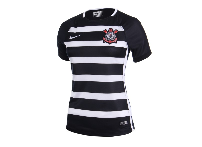 Camisa Torcedor Feminina Corinthians II 2015/16 sem Número Nike