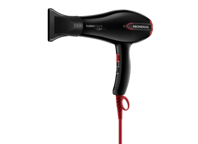 Secador De Cabelos Turbo Color Red Sc-41 127V Preto/Vermelho