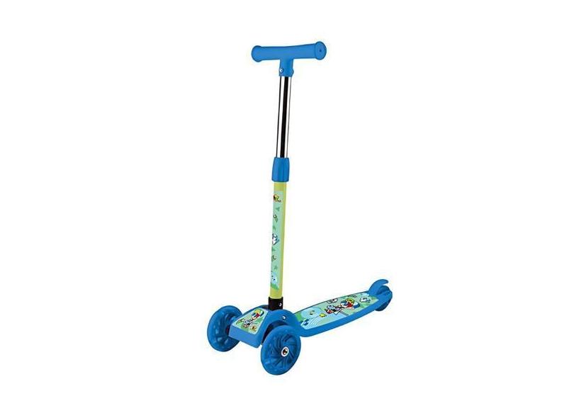 Patinete Infantil 3 Rodinhas Roda Luz Led Freio Ajustável Azul Rosa Re