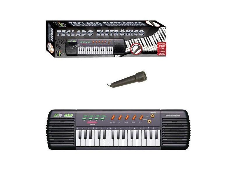 Teclado Piano Musical Infantil 31 Teclas 24 Sons - Vip Toys