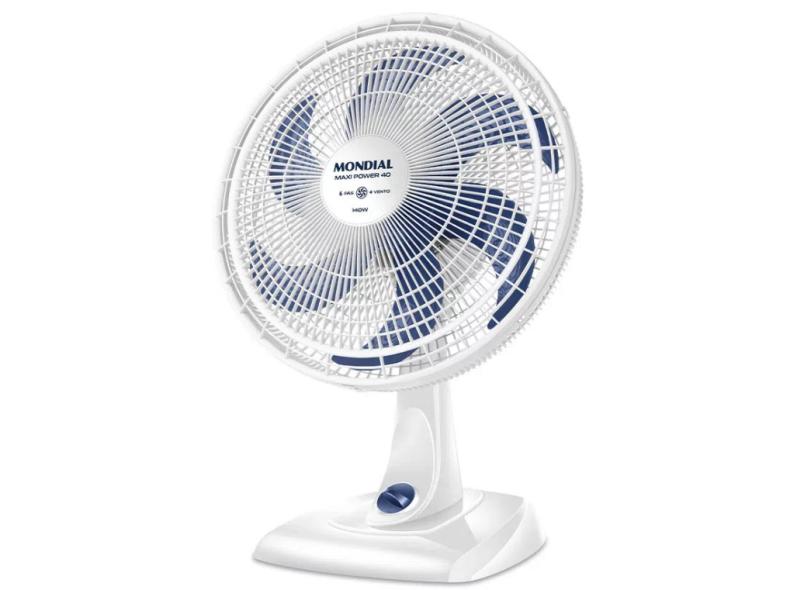 Ventilador De Mesa Mondial Maxi Power V-40 40 Cm 6 Pás 3 Velocidades Em ...