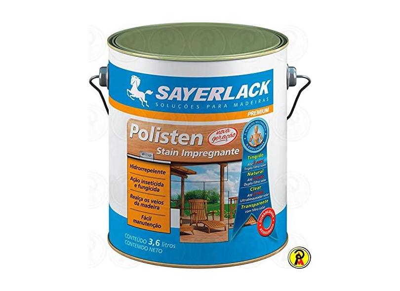 Stain Impregnante Premium Polisten Transparente Sayerlack 3,6 L com o ...