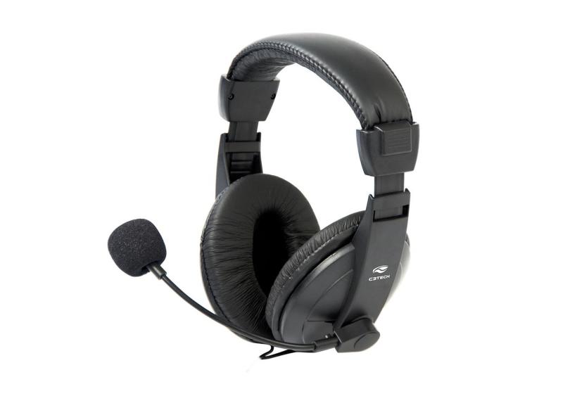 Headset C3Tech Voicer Confort PH-60BK Com Microfone - Preto