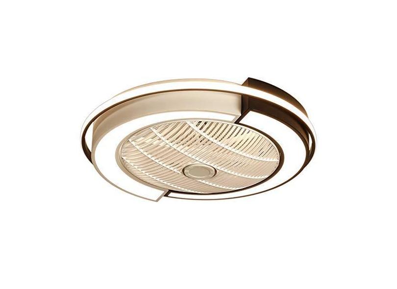 Ventilador de teto invisível com controle remoto Luz LED Velocidade do vento ajustável Luz de teto moderna regulável para ventilador silencioso Quarto Sala de estar Lâmpada de sala de jantar