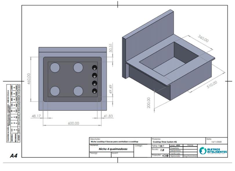 Cooktop Eletros Inteligentes 4 Bocas Acendimento Superautomático TS44XPP / TS44XPN