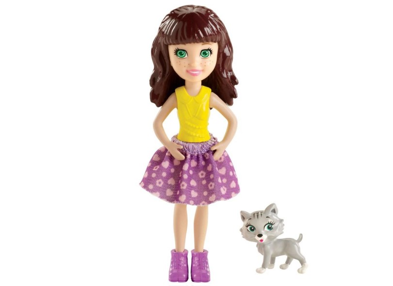Boneca Polly Lea com Gatinho Mattel
