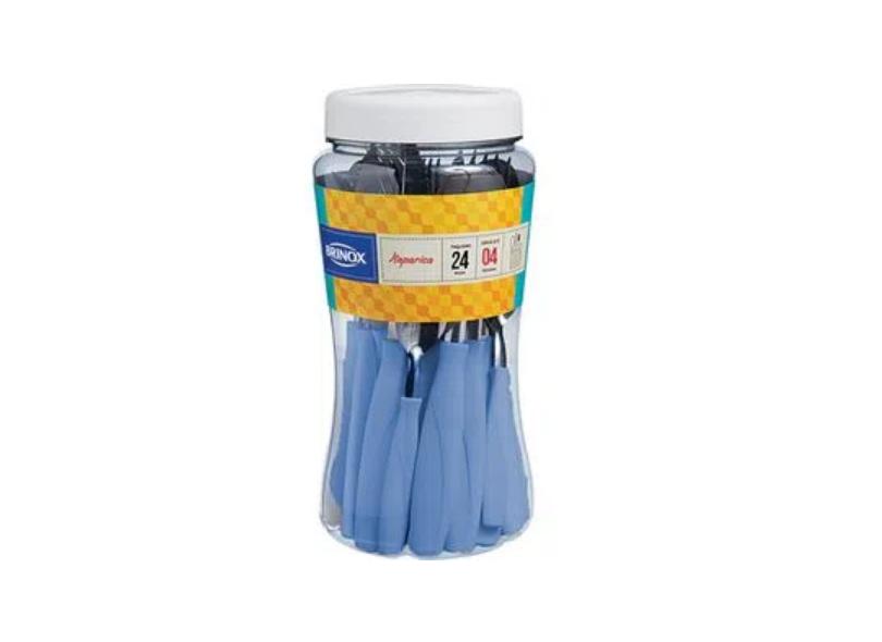 Faqueiro Brinox Itaparica com pote 24 peças