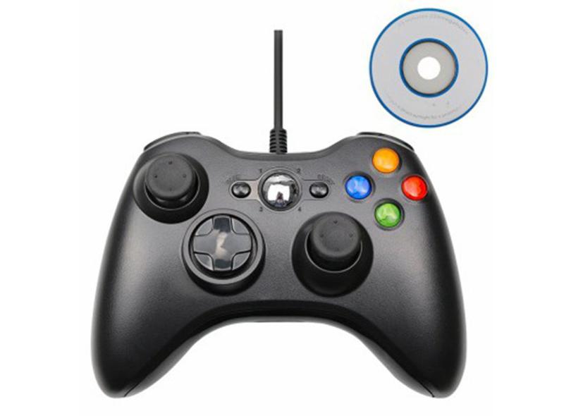 Joystick De Gamepad De Vibração Com Fio Usb Para Controle De Pc Play