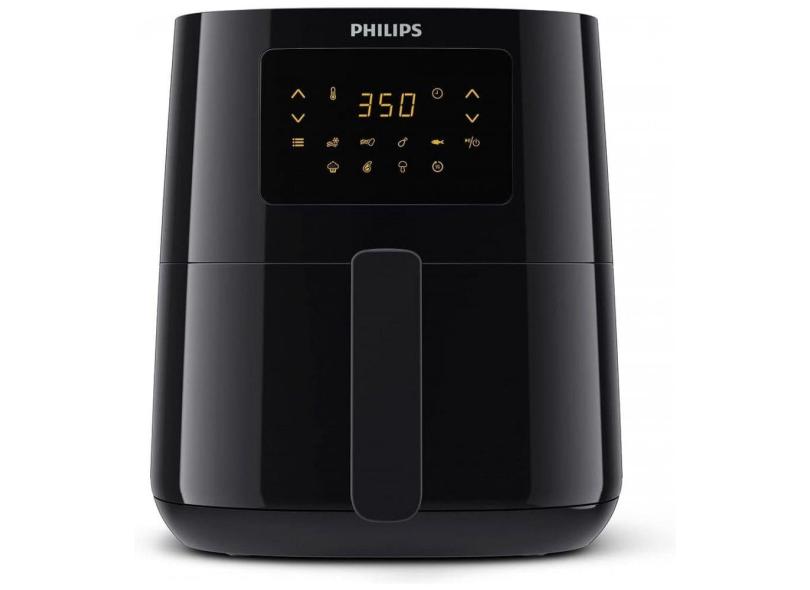 Fritadeira Elétrica AirFryer 4L com Painel Digital e Temperatura Ajustável, 110V, Philips HD925291, Preta