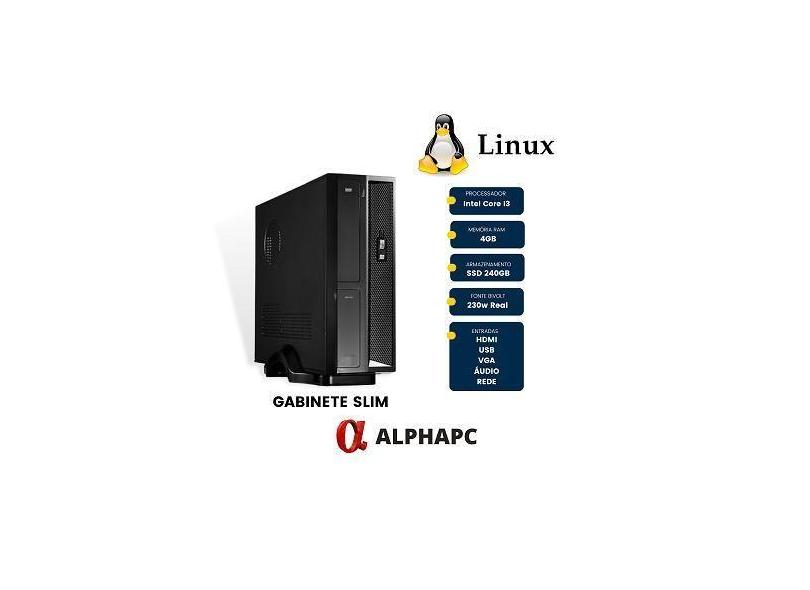 Computador Alphapc  Intel Core I3 8gb Ssd 240 Slim  - CEV