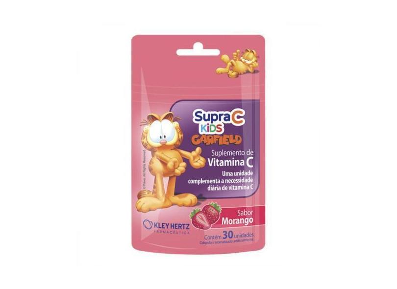 Supra C Kids Sabor Morango 30 Gomas - Kley Hertz