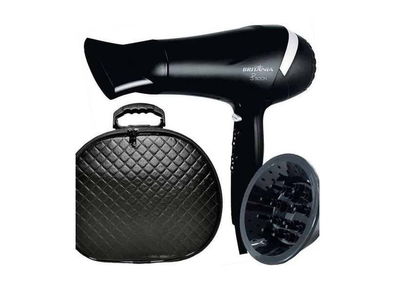 Secador De Cabelo Britania 3100 Tourmaline Ar Quente Frio Difusor De C
