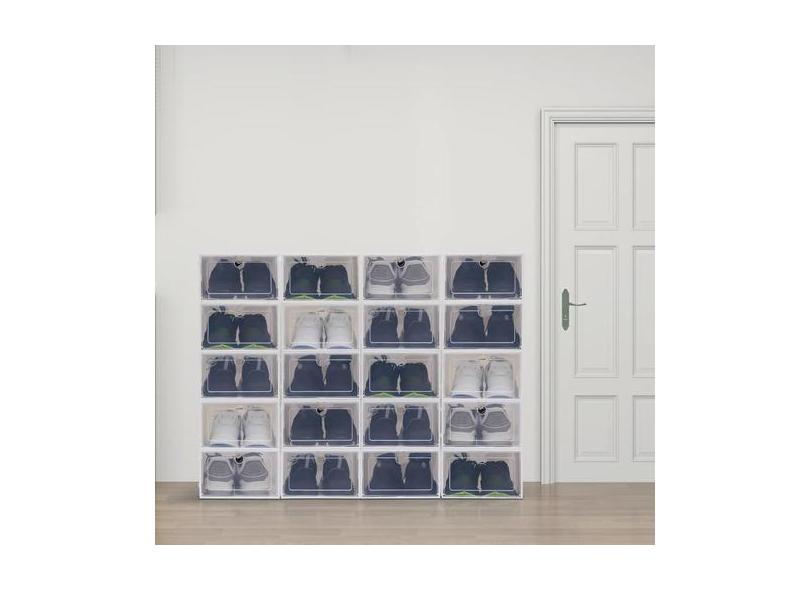 Kit Caixa /Organizador Para Tênis Ou Sapatos Multiuso Tampa Flip - Cor