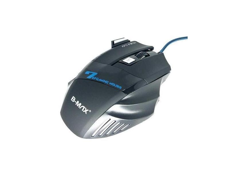 Mouse Gamer USB alta precisão jogos Black 2400dpi B-Max X7