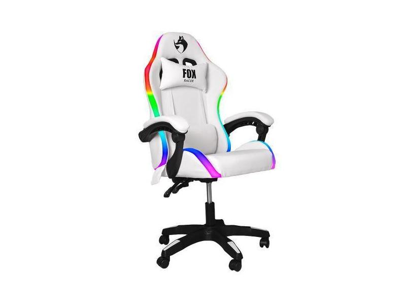 Cadeira Gamer Fox Rgb Racer Nordic Encostos Ajustavel Branca