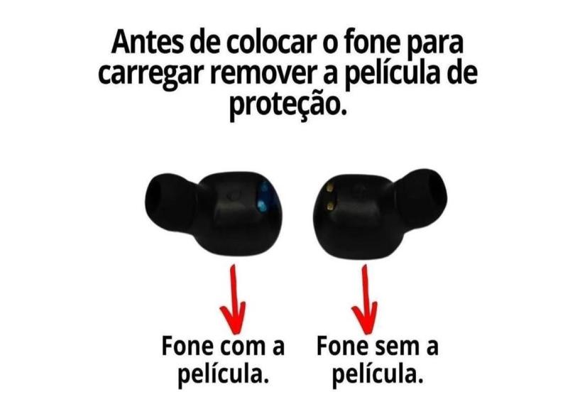 Fone De Ouvido Bluetooth Preto In-Ear Para Samsung A72