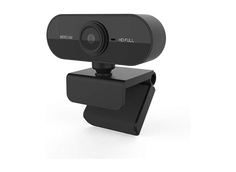 Webcam Full HD 1080p com microfone (Preto)